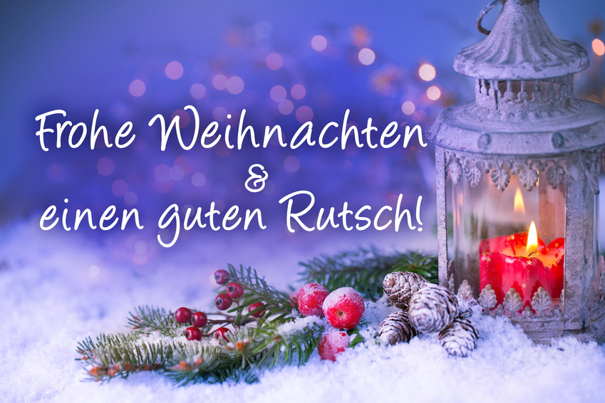 Erholsame Feiertage, Frohe Weihnachten und einen guten Rutsch in das